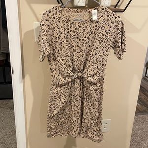 Aerie Leopard Print Knot Dress